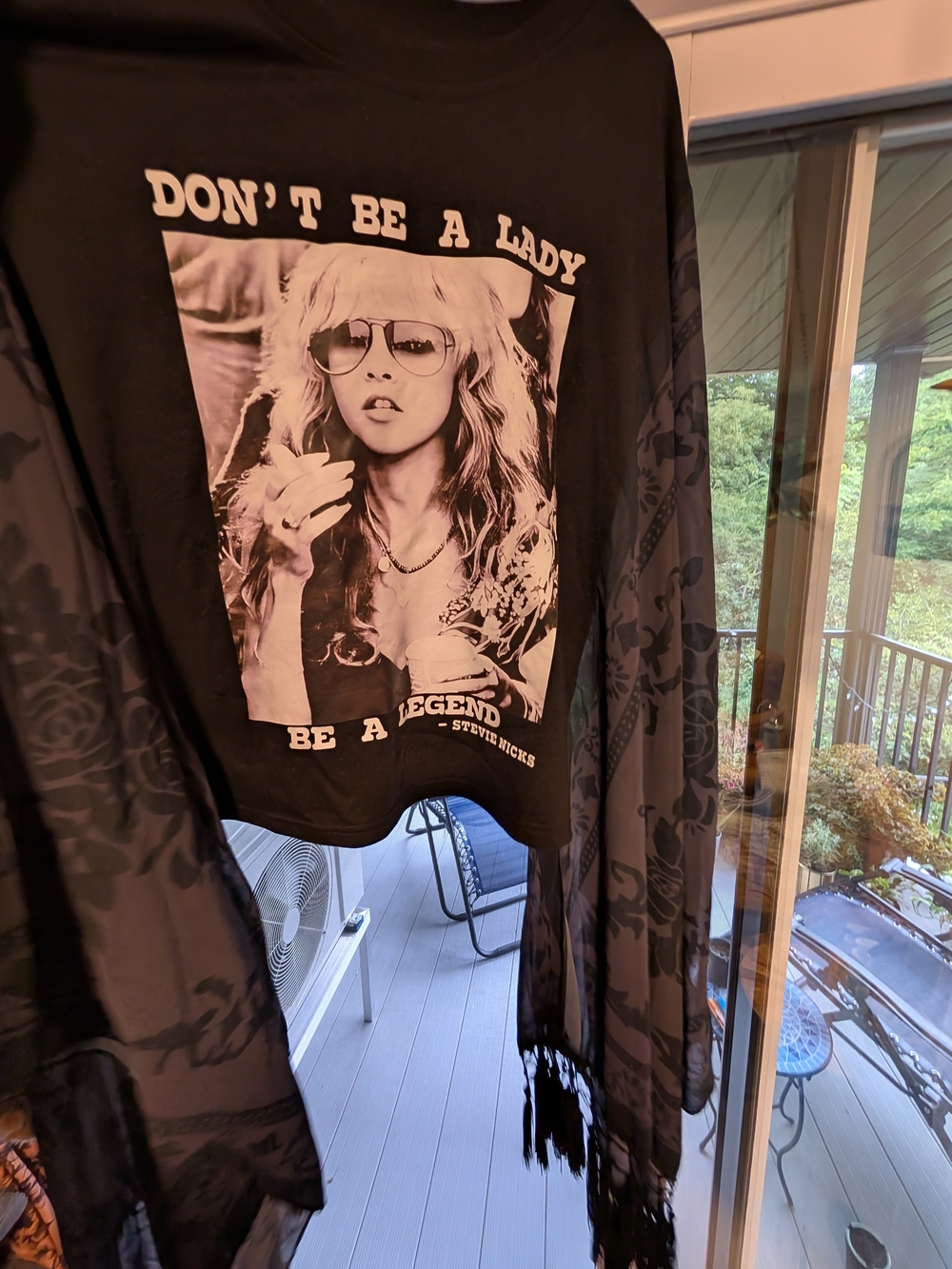 Black Graphic Wall Art Print "Don't Be a Lady, Be A Legend" Whimsy Top